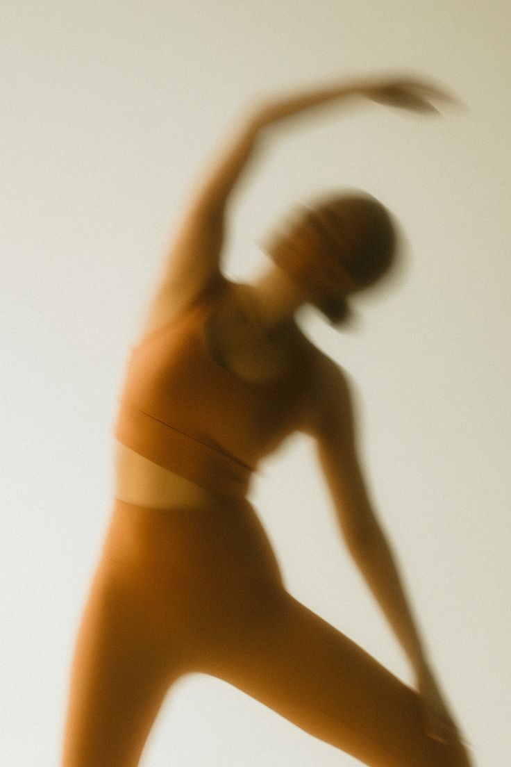 Artistic silhouette of flowing movement